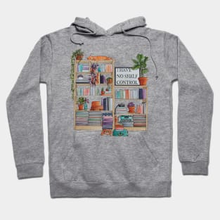 Watercolor bookshelf I have no shelf control Hoodie